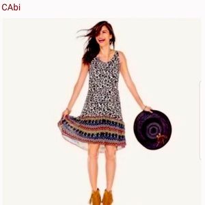 CAbi Safari Dress Animal Print Ruffle Hem Leopard
